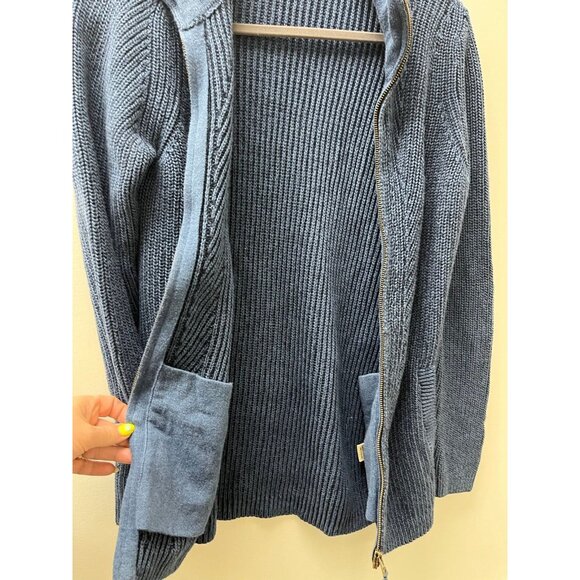 Women’s shade of blue zipper sweater - Picture 4 of 9